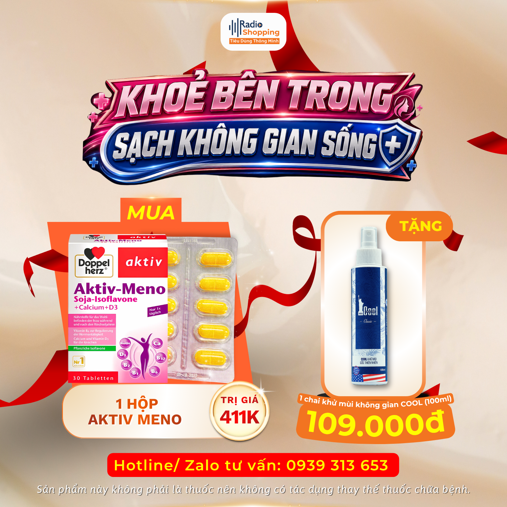 🎁 Chương trình khuyến mãi khi mua sản phẩm Aktiv - Meno
